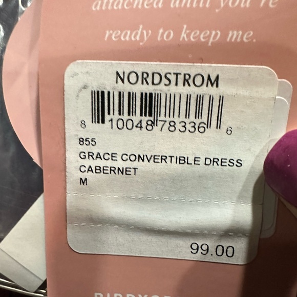 Birdy Grey GRACE CONVERTIBLE DRESS CHIFFON CABERNET MEDIUM NEW NWT BRIDESMAID - Picture 5 of 6